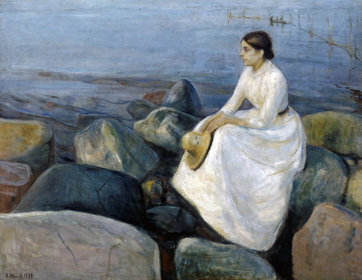 Yaz gecesi, Inger sahilde by Edvard Munch