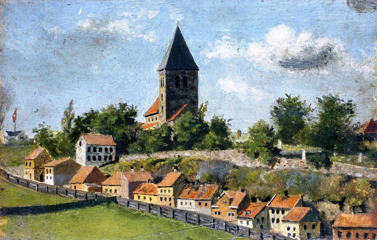 Gamle Aker Kilisesi ile Telthusbakken by Edvard Munch