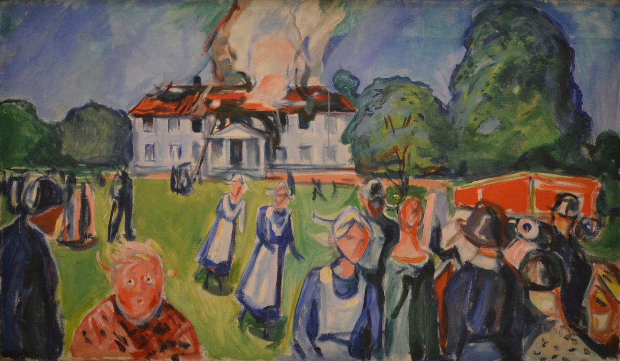 Ev Yanıyor by Edvard Munch