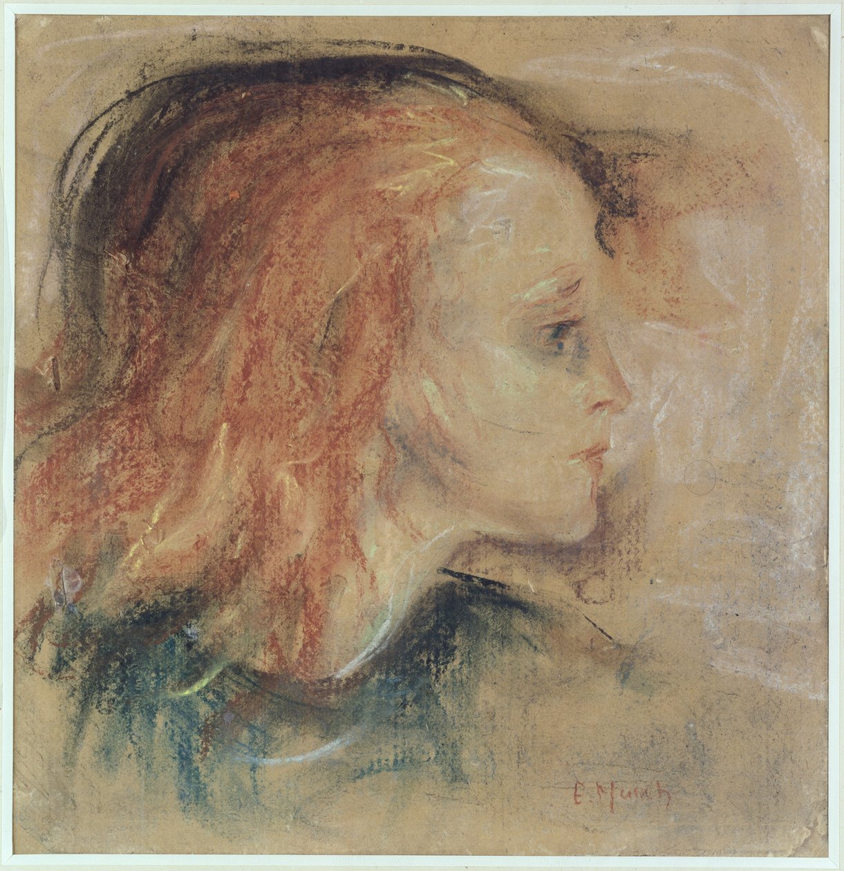 Hasta Çocuk, 1885 (kağıt üzerinde pastel) by Edvard Munch