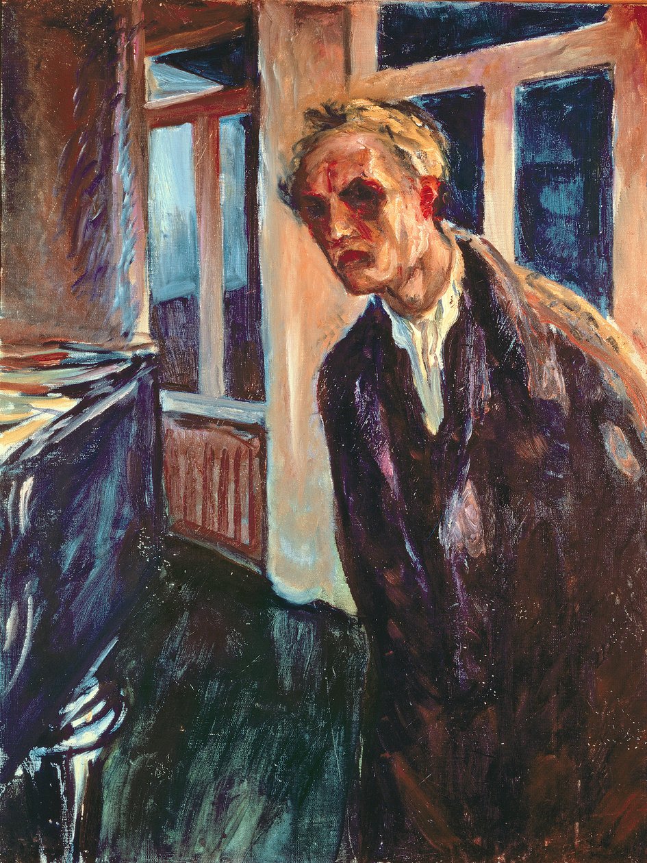 Gece gezgini: kendi portresi by Edvard Munch
