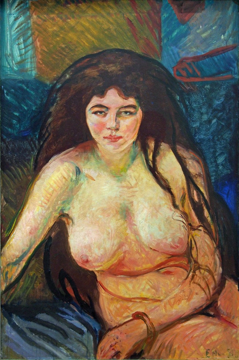 kadın yarı çıplak by Edvard Munch