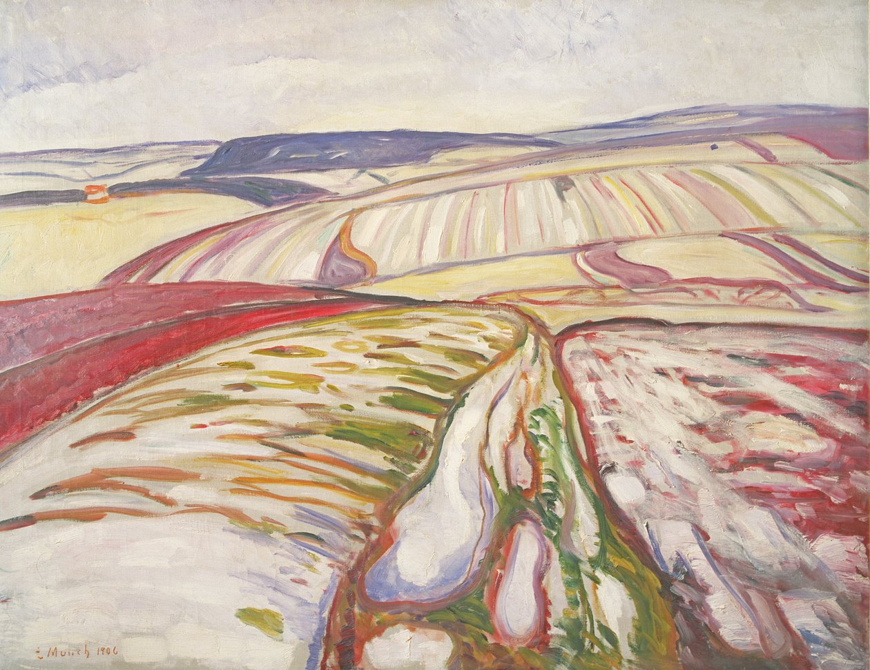 131-0059494 Eilgersburg'un eteklerinde don by Edvard Munch