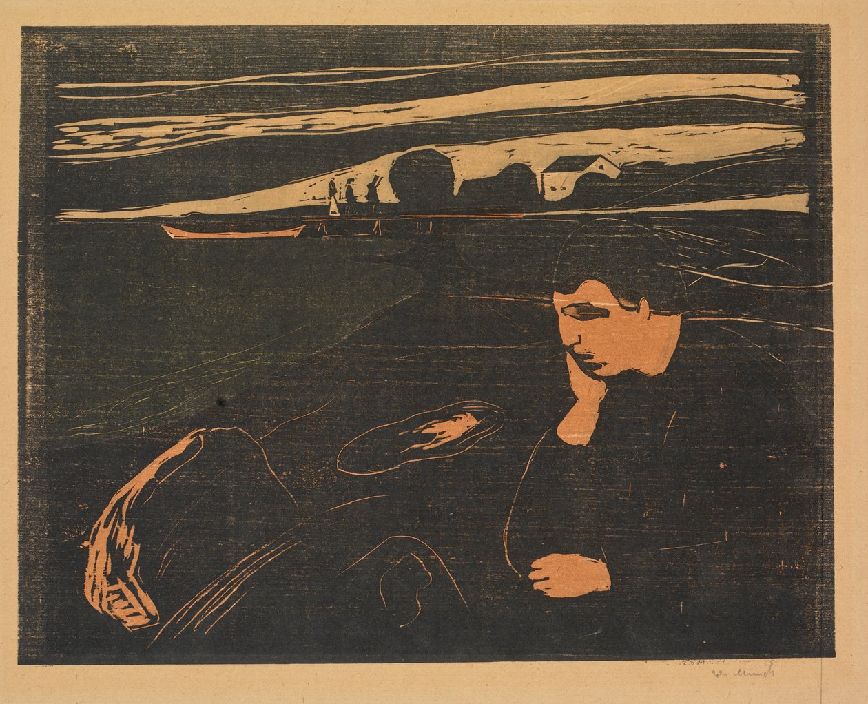 Akşam. Sahilde (Melankoli) by Edvard Munch