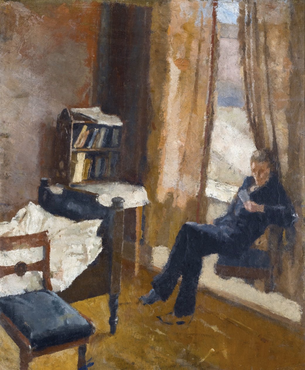 Andreas Reading par Munch, Edvard (1863-1944). Karton üzeri yağlı boya, ebat : 57x48, c. 1882, Özel Koleksiyon by Edvard Munch
