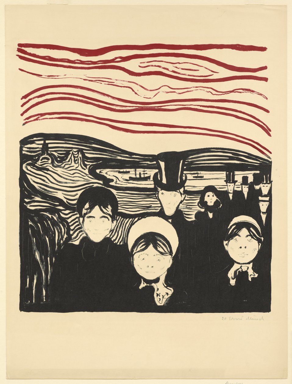 Kaygı, 1896 by Edvard Munch