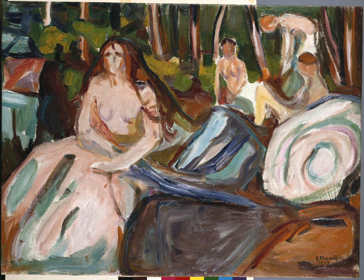 banyo yapanlar by Edvard Munch