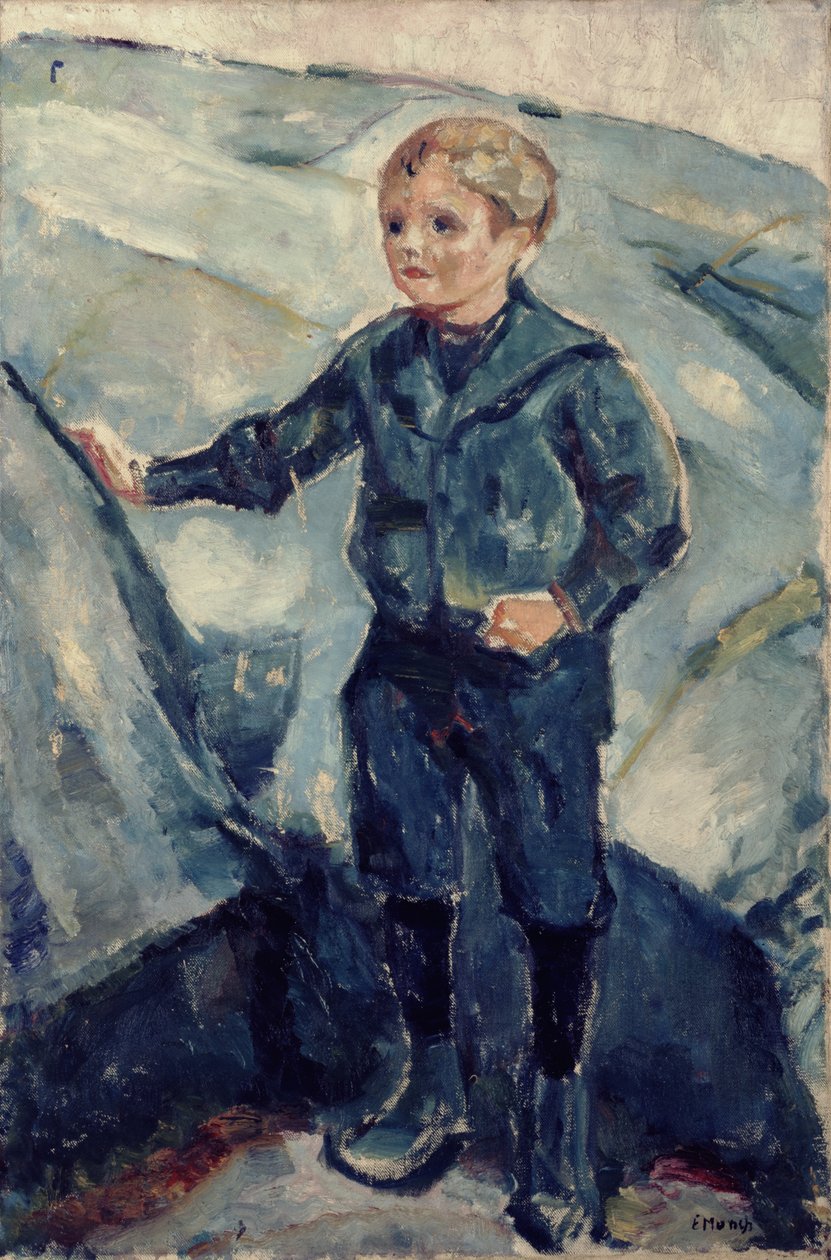 Mavili Çocuk, 1900 dolayları by Edvard Munch