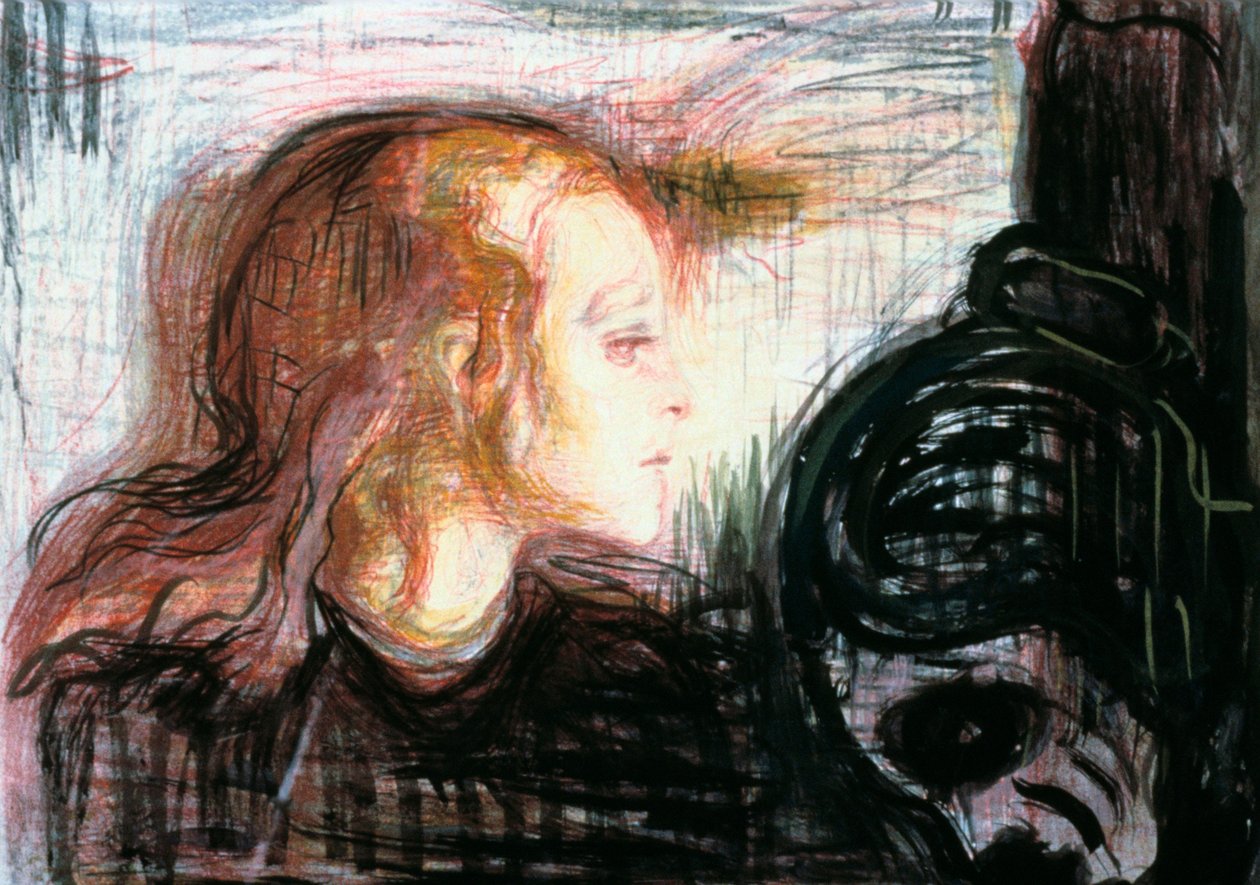 çocuk, 1896 by Edvard Munch