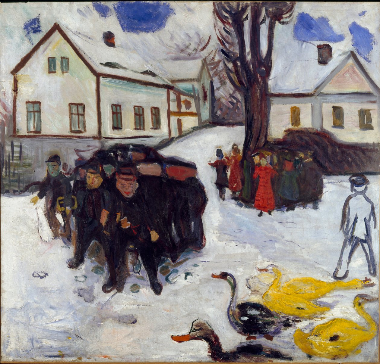 Çocuklar ve Kazlar by Edvard Munch