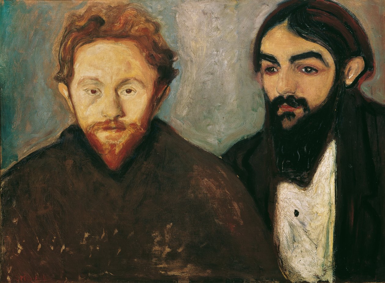 Ressam Paul Herrmann ve doktor Paul Contard by Edvard Munch