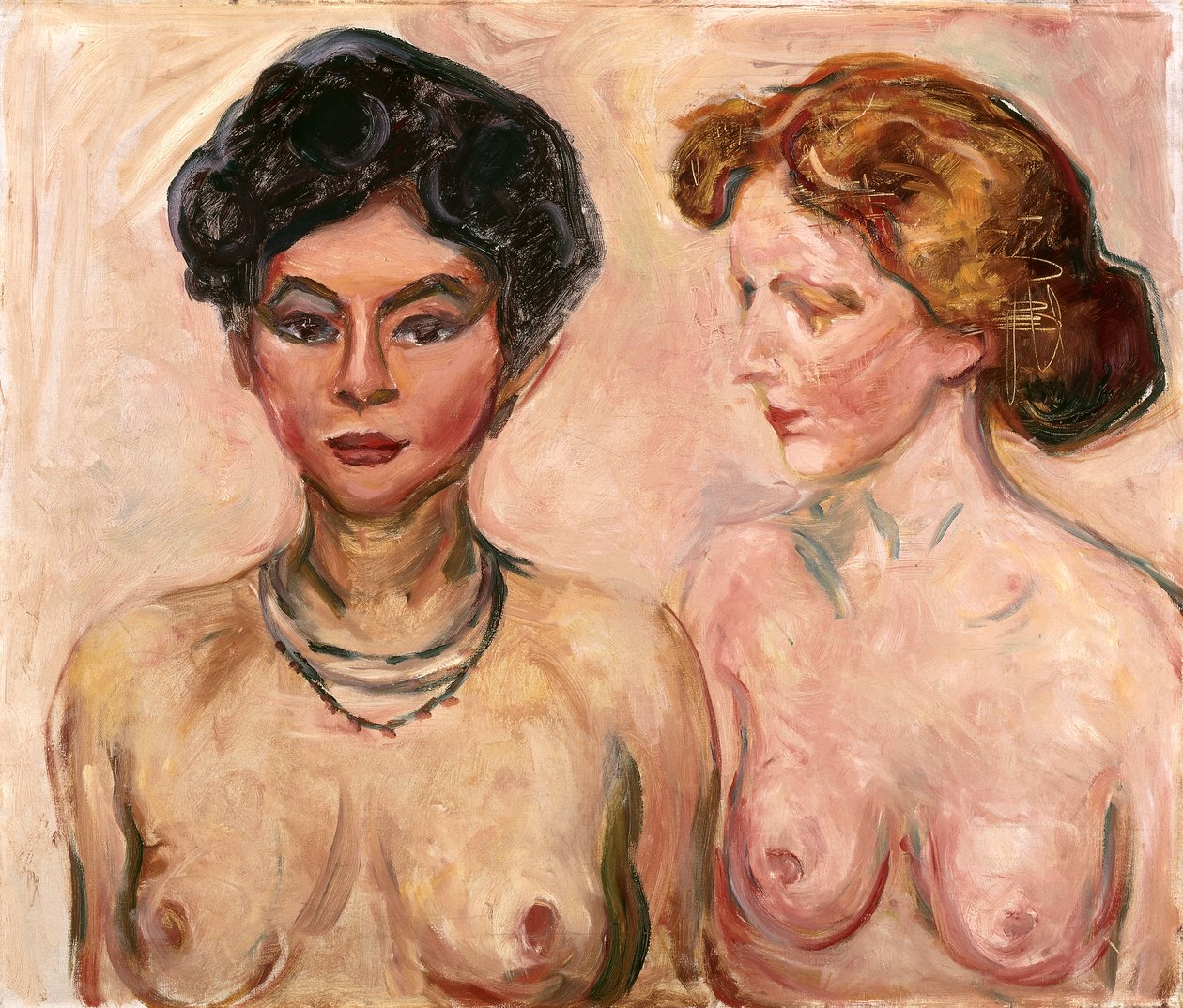 Çift Portre (Sarışın ve Siyah); Çift Portre (Sarışın ve Siyah) by Edvard Munch