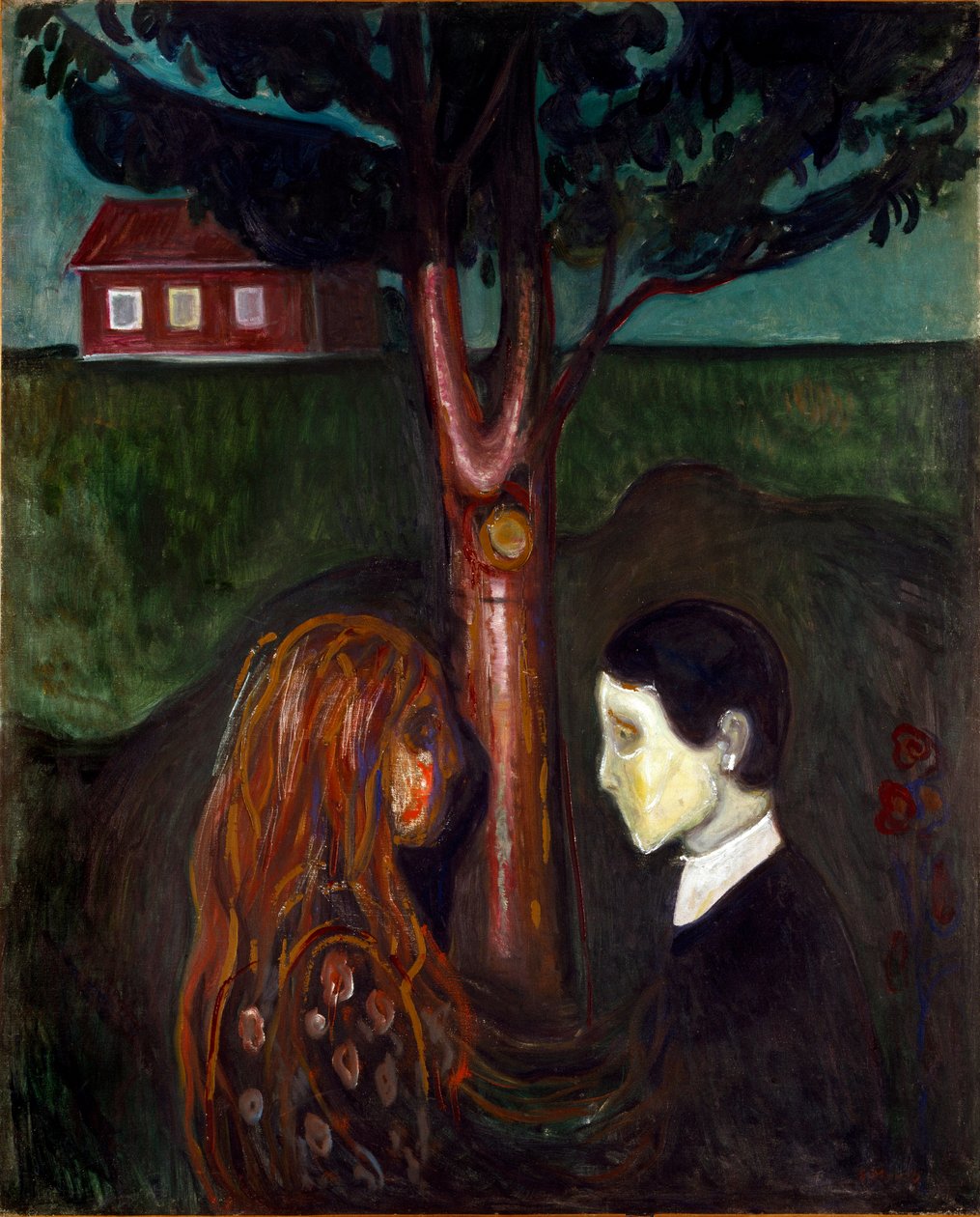 Edvard Munch (1863-1944) 1894 Sun tarafından Eyes in the Eyes tablosu. 136x110 cm Oslo, Belediye Sanat Koleksiyonları Munch Müzesi (Musee Munch) by Edvard Munch