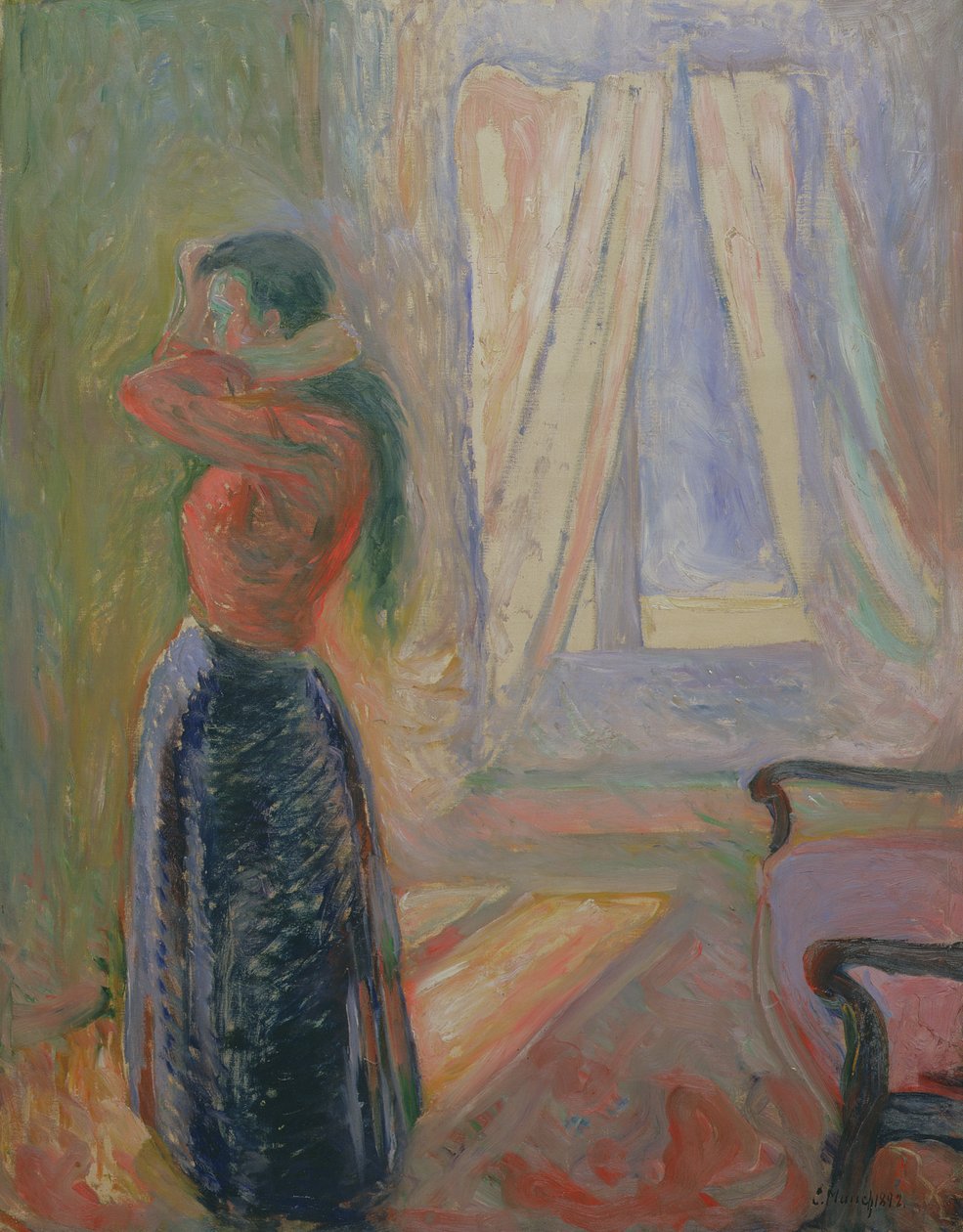 Tuvaletteki Kadın, 1892 by Edvard Munch