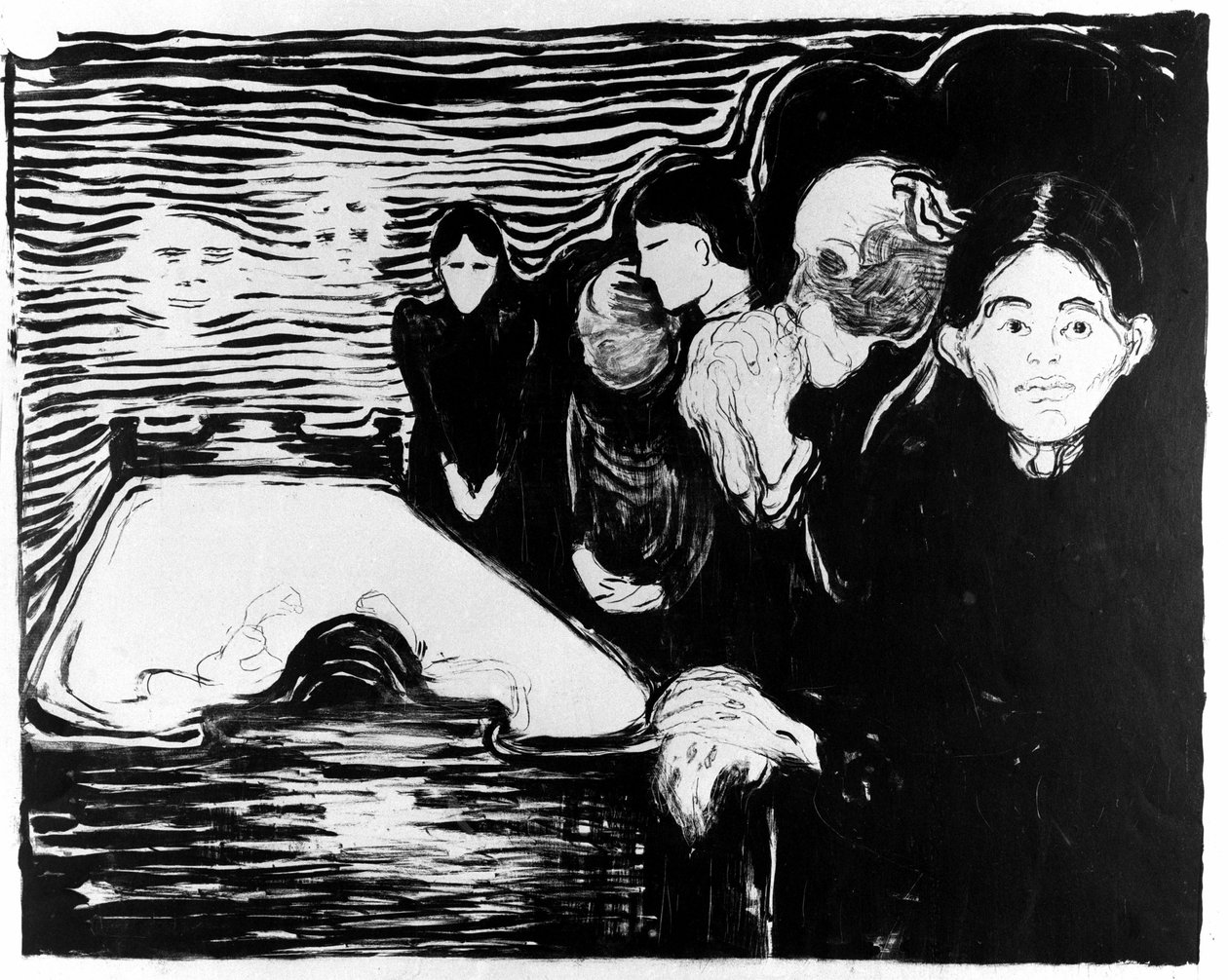 Ölüme karşı mücadele (litografi) by Edvard Munch