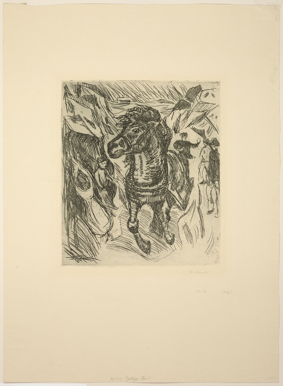 dört nala koşan at by Edvard Munch