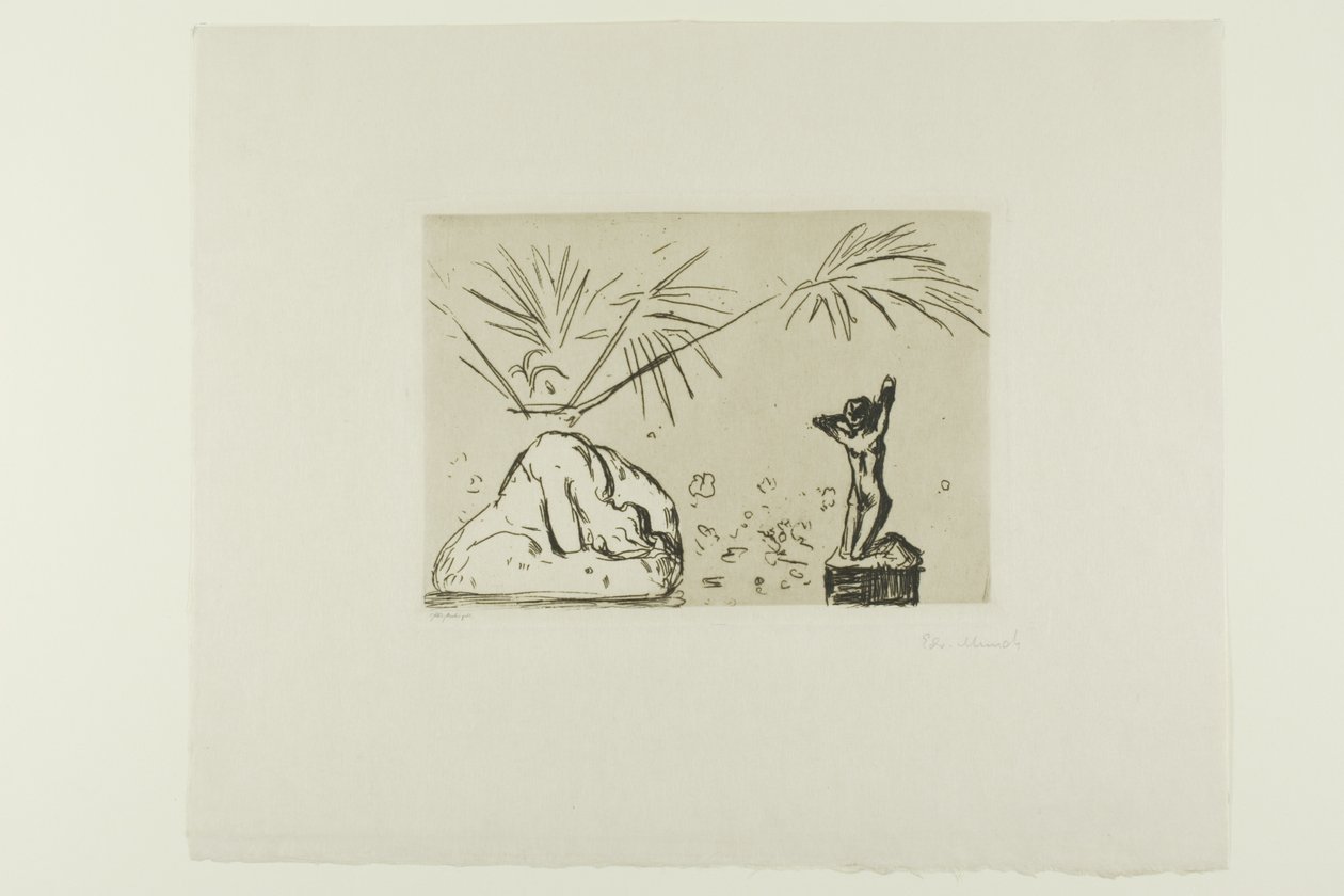 Heykellerle İç Mekan by Edvard Munch