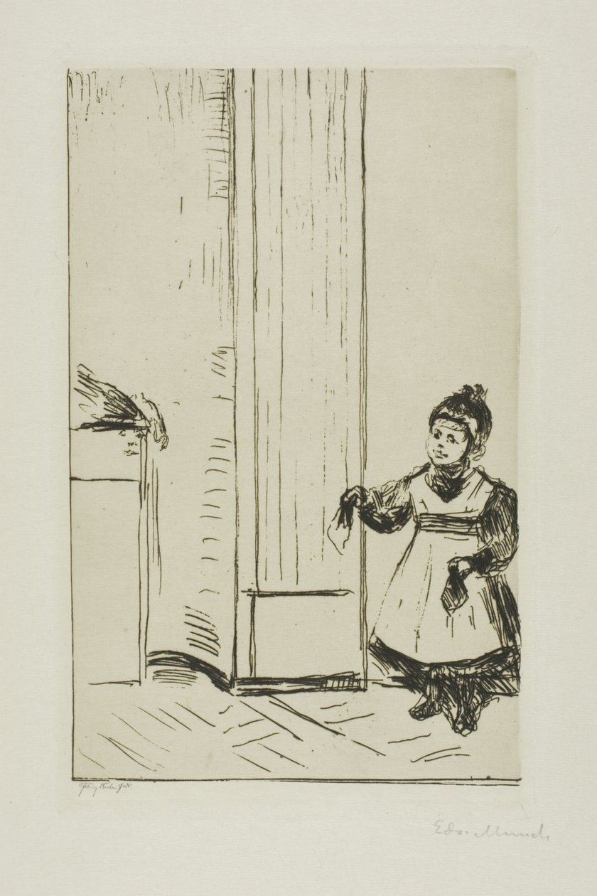 Çocuklu İç Mekan. Lothar Linde by Edvard Munch