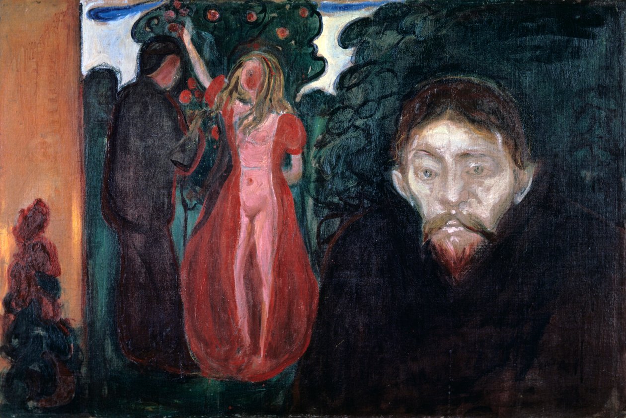 kıskançlık, 1895 by Edvard Munch