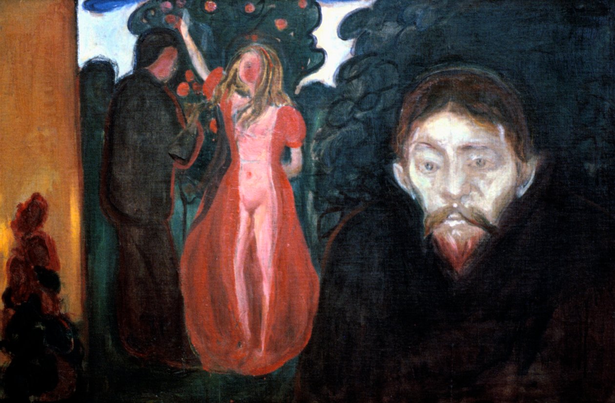 Kıskançlık, 1895 by Edvard Munch
