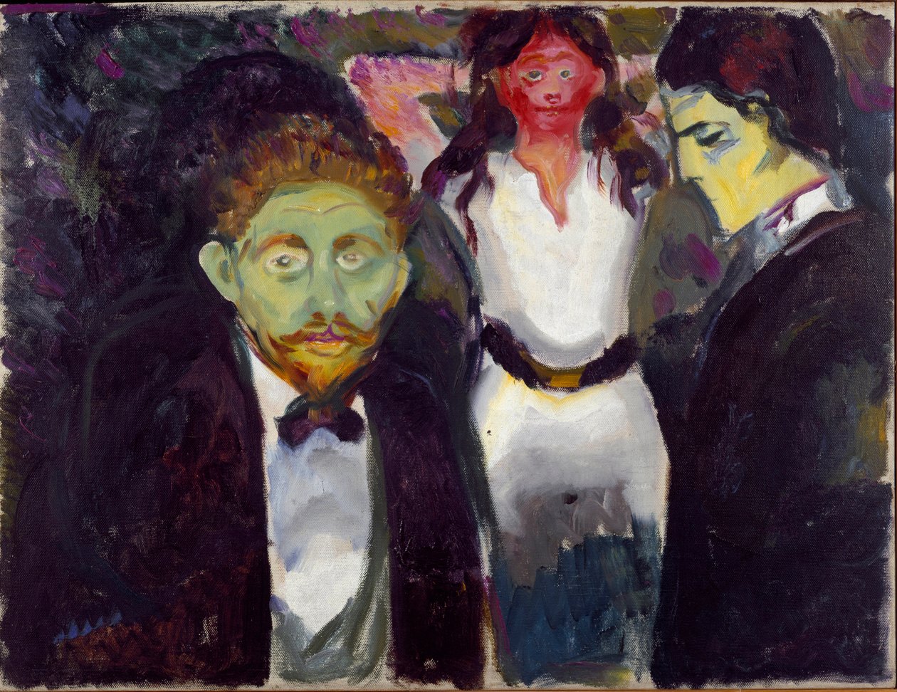 Edvard Munch (1863-1944) tarafından Kıskançlık Boyama 1907 yakl. Güneş. 75x97,5 cm Oslo, Belediye Sanat Koleksiyonları Munch Müzesi (Musee Munch) by Edvard Munch