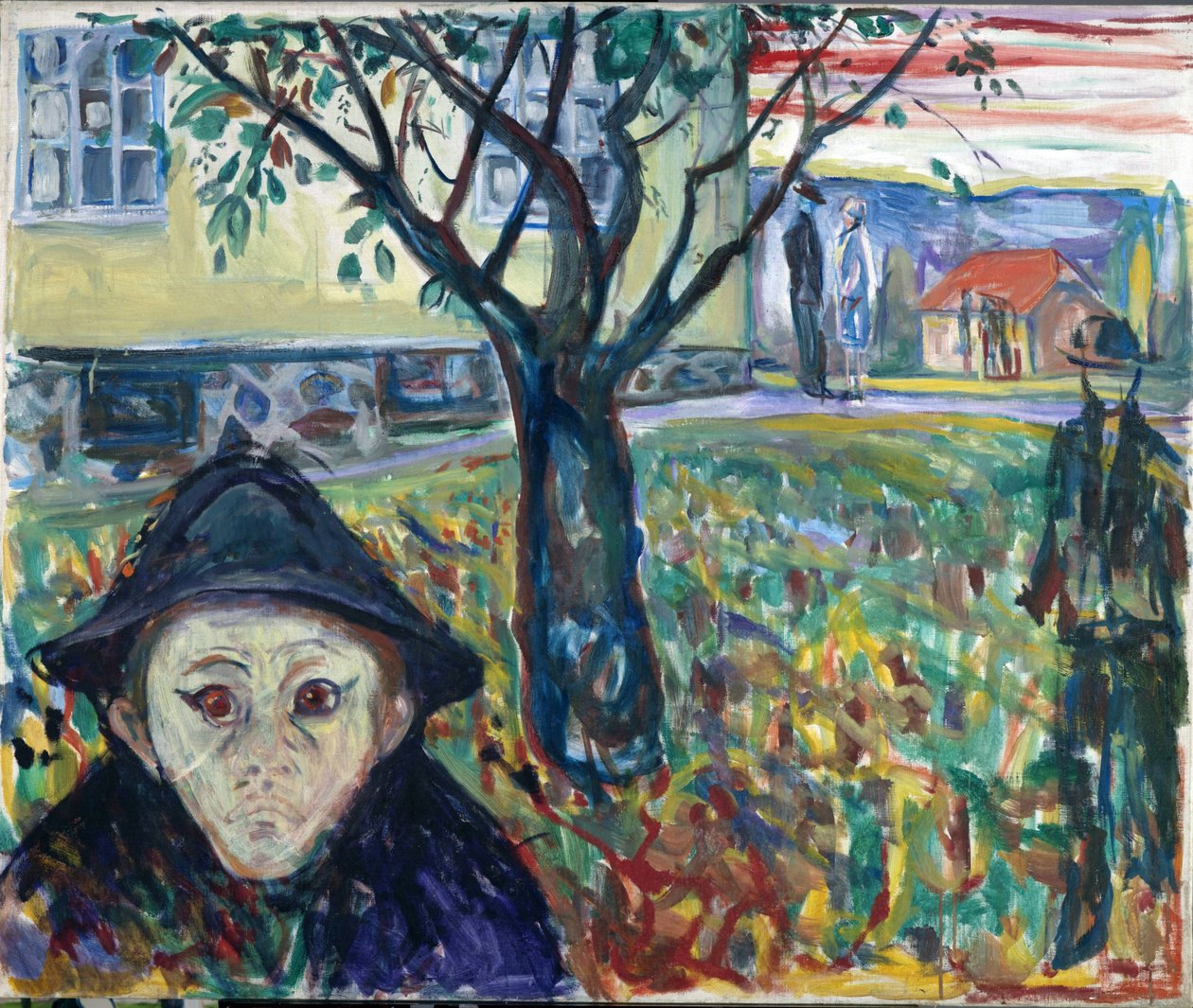 Bahçede Kıskançlık - Edvard Munch (1863-1944). Tuval üzerine yağlıboya by Edvard Munch