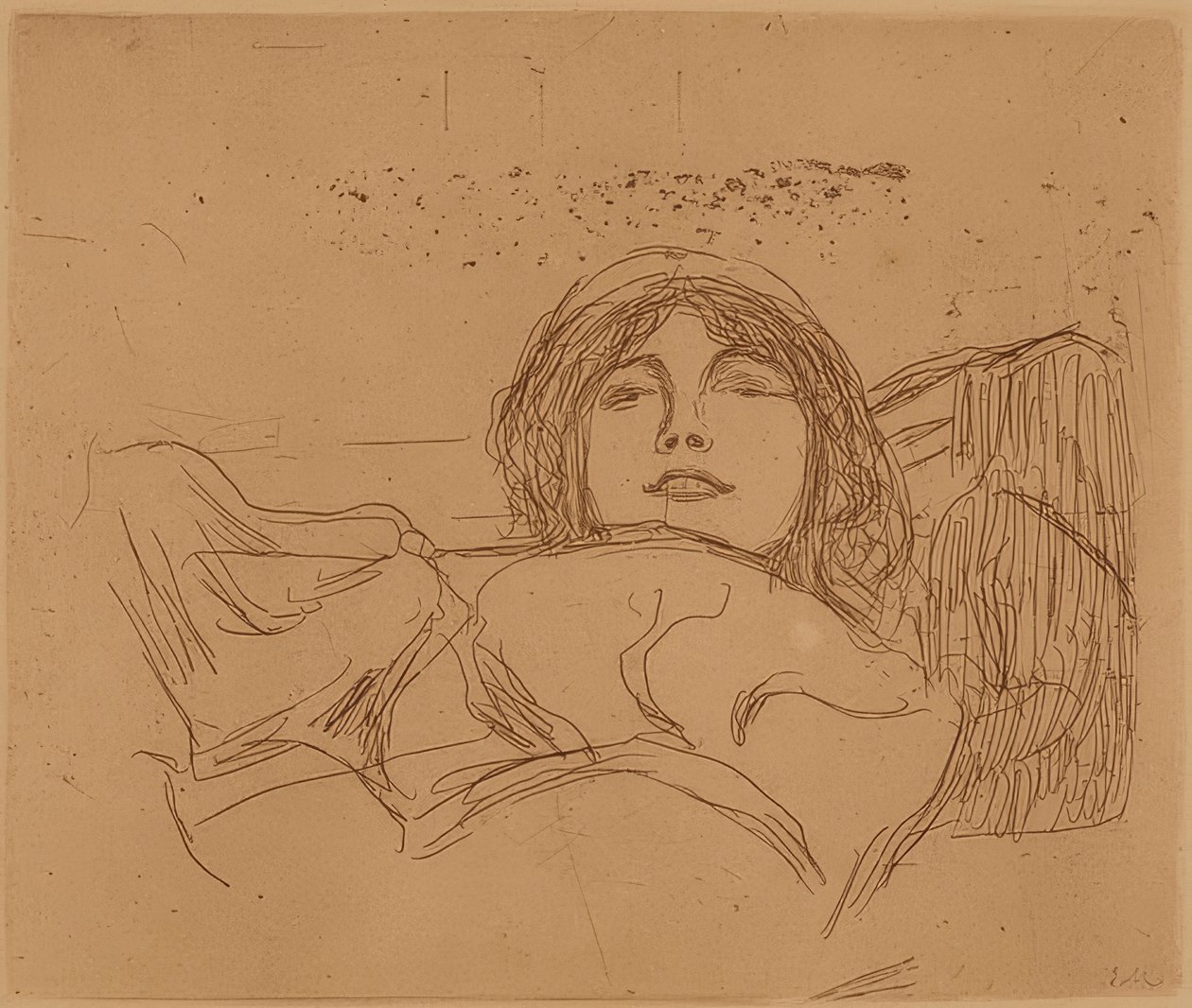 Genç kadın. 1896 by Edvard Munch