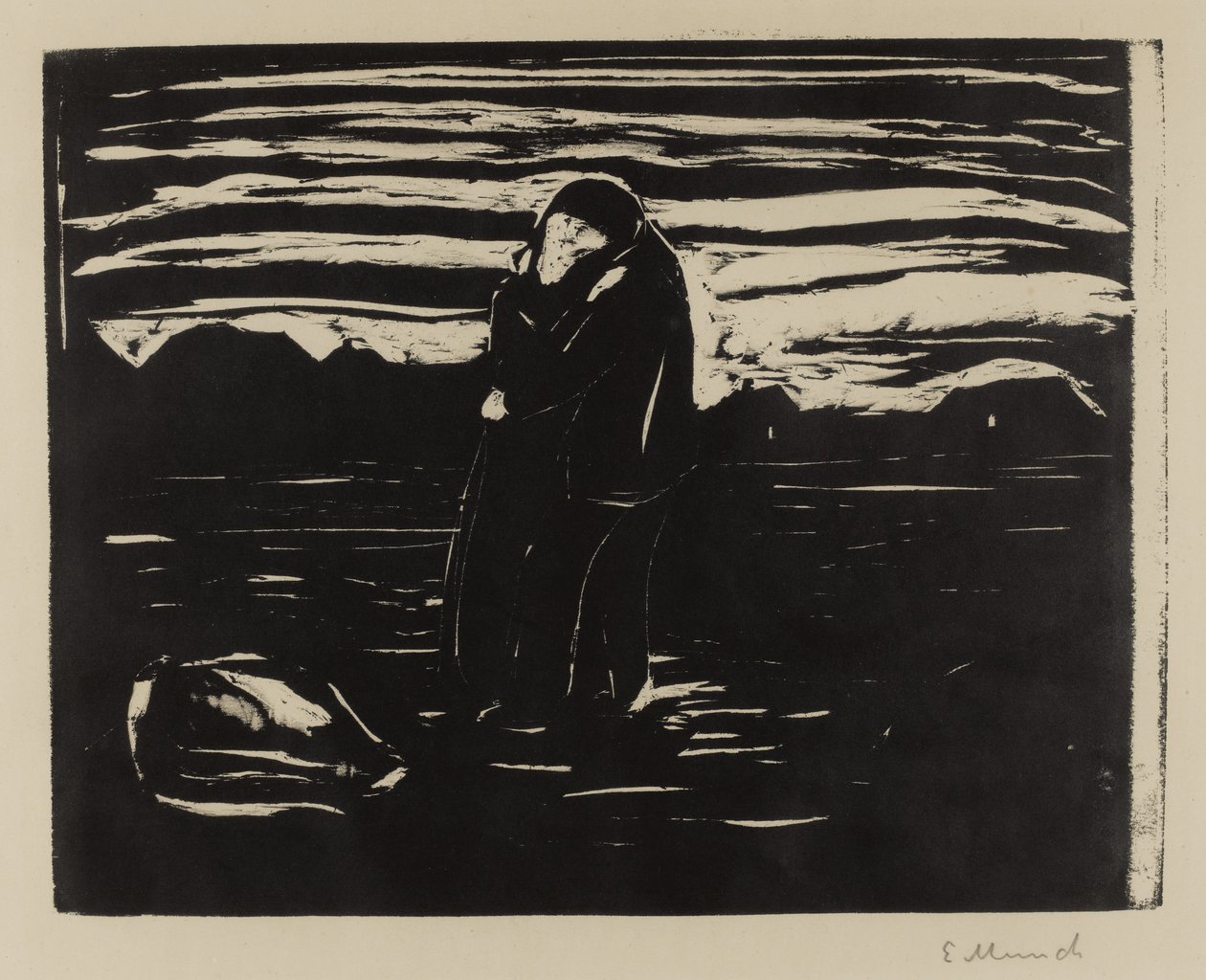 Tarlada Öpücük, 1905 by Edvard Munch