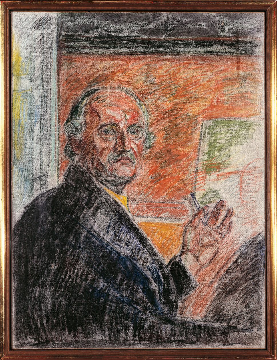 Norveç, Oslo, Tebeşirle Otoportre by Edvard Munch