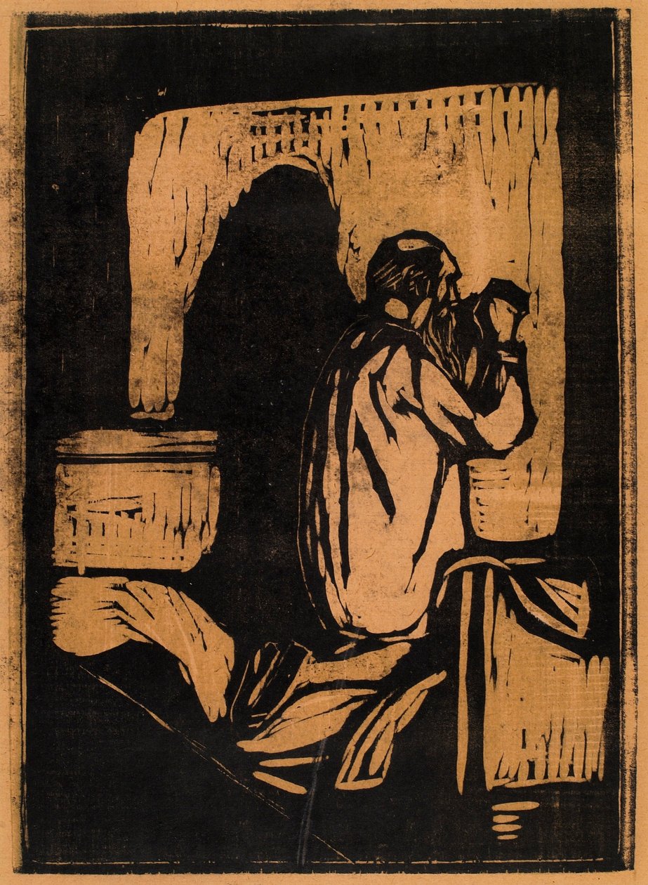dua eden yaşlı adam by Edvard Munch