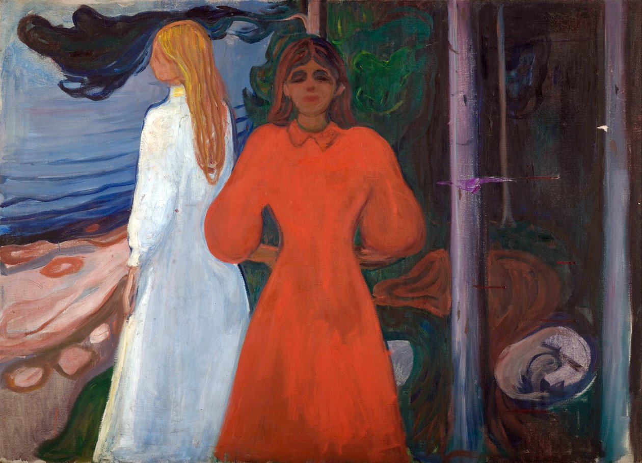 kırmızı ve beyaz by Edvard Munch