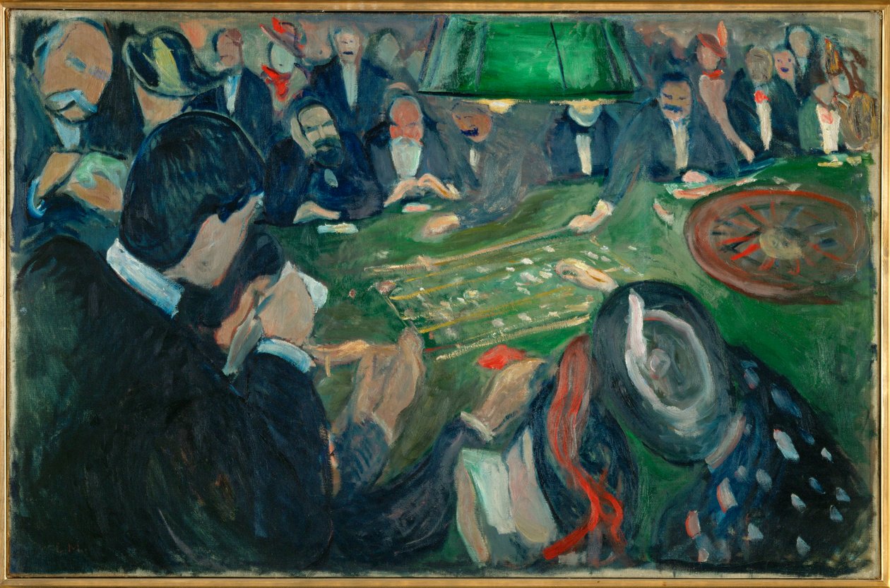 Roulettetable (tuval üzerine yağlıboya) by Edvard Munch
