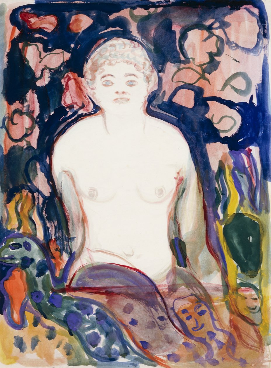 Oturan model by Edvard Munch