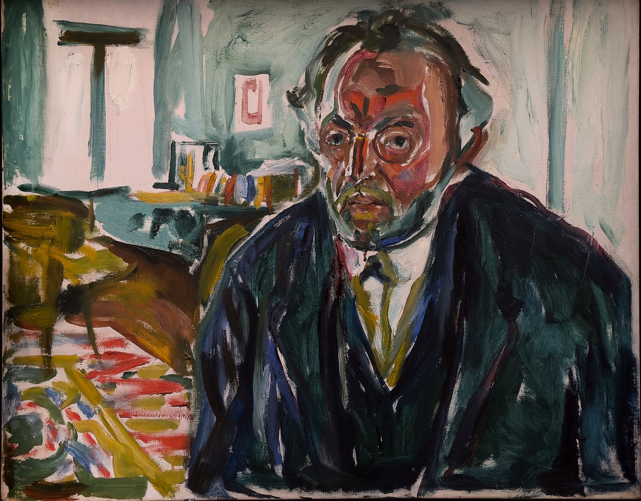 İspanyol gribinden sonraki otoportre by Edvard Munch
