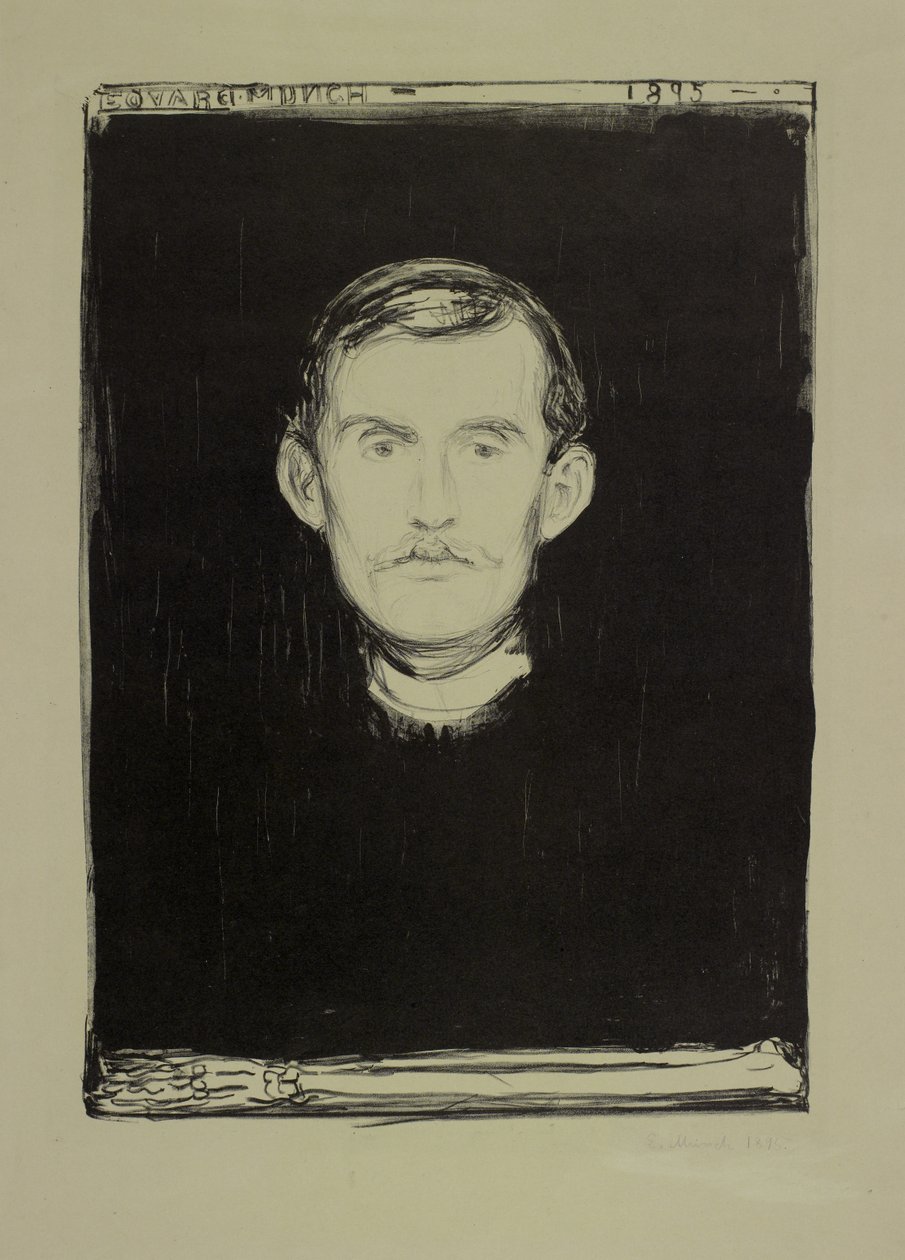 Otoportre, 1895 by Edvard Munch