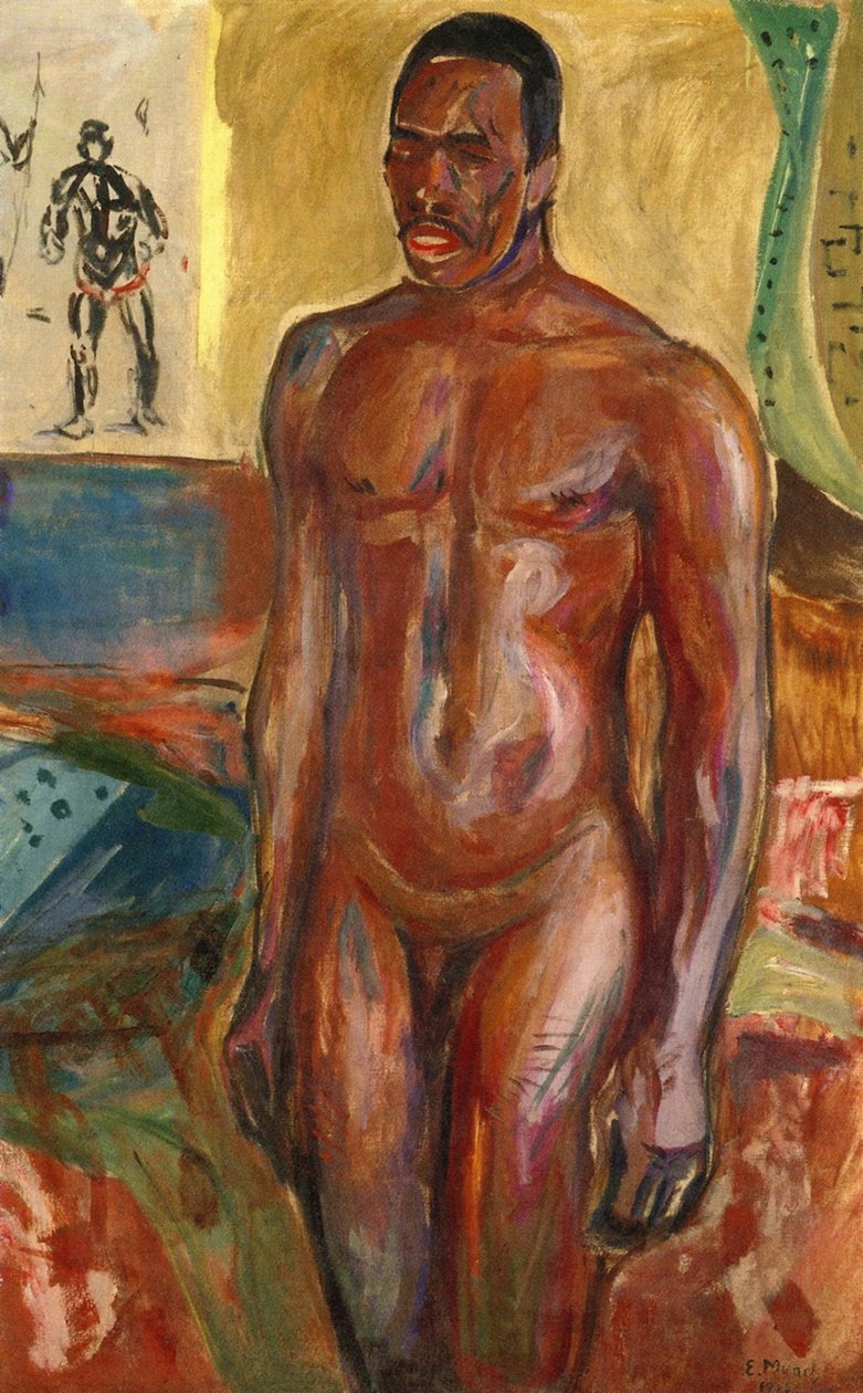 Ayakta Çıplak Afrikalı by Edvard Munch