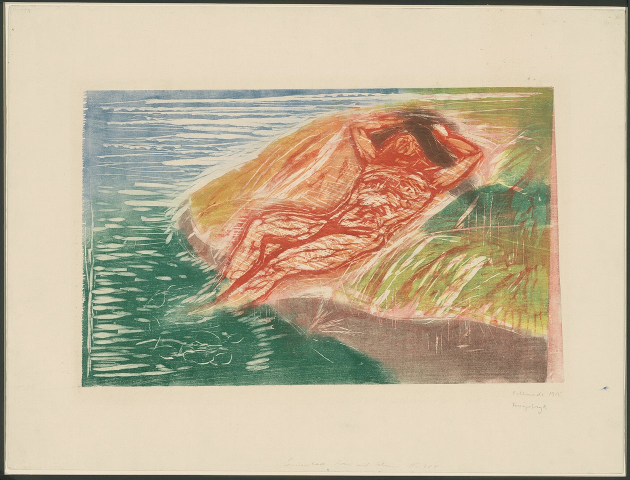 güneşlenmek ben by Edvard Munch