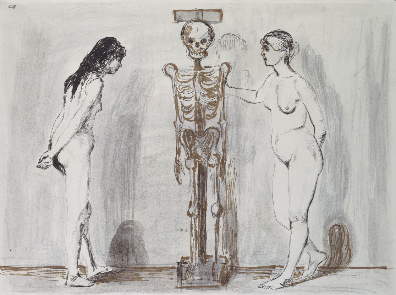 İki Kız ve İskelet (Yaşam ve Ölüm); İki Bakire ve İskelet (Yaşam ve Ölüm) by Edvard Munch