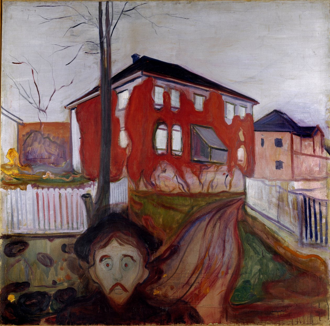 Edvard Munch (1863-1944) 1899-1900 Sun tarafından Bakire Kırmızı Asma Tablosu. 119.5x121 cm Oslo, Belediye Sanat Koleksiyonları Munch Müzesi (Musee Munch) by Edvard Munch
