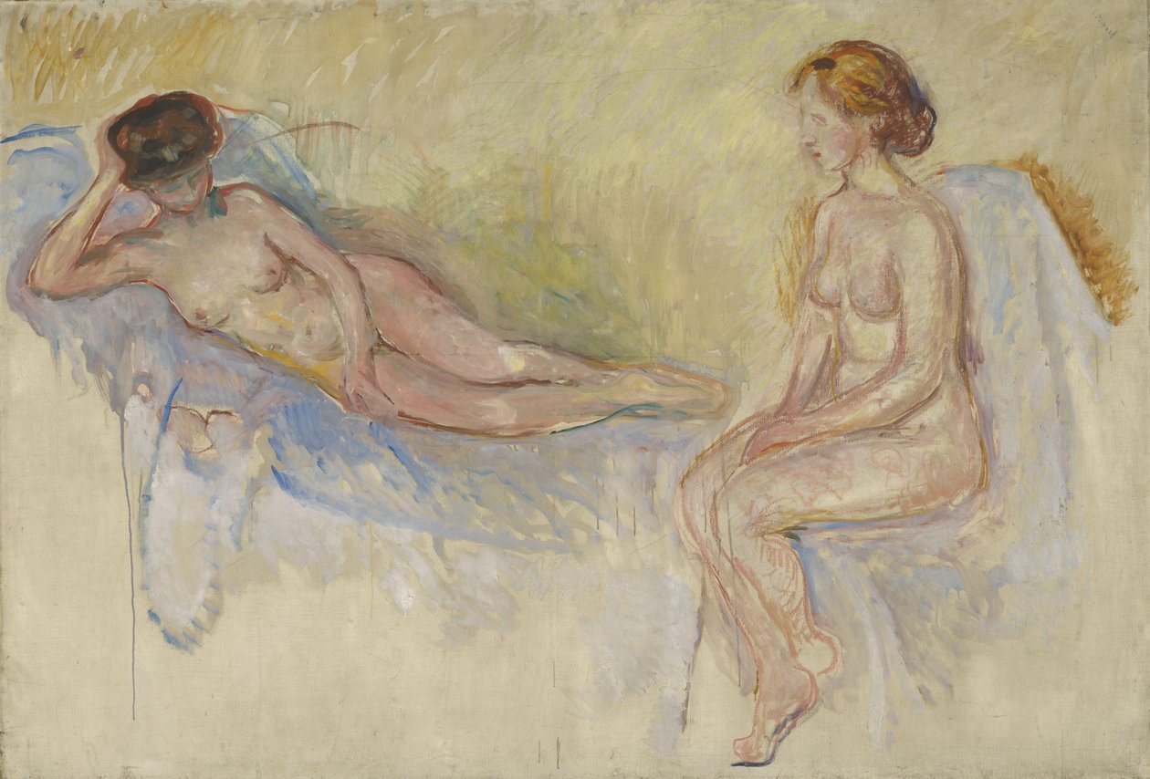 İki Nü, 1902-3 dolayları (tuval üzerine yağlı boya) by Edvard Munch