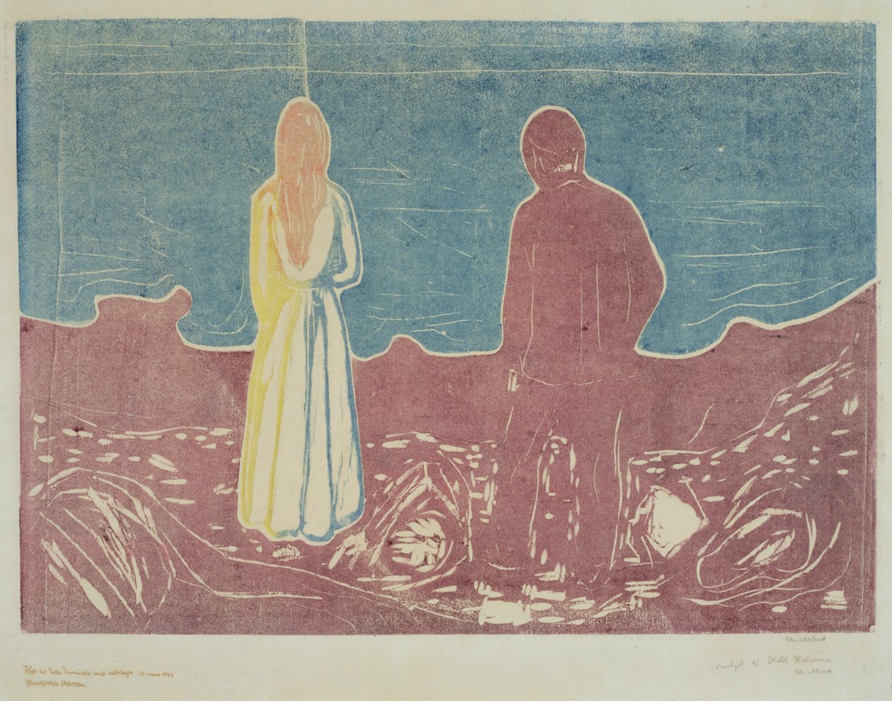 İki Kişi, 1899 (Yalnızlar) by Edvard Munch