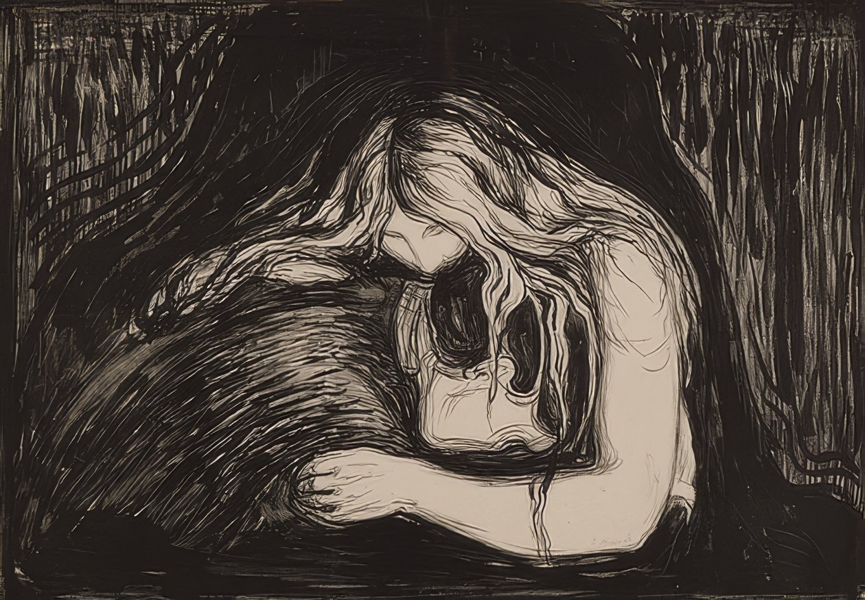 Vampir II. 1895/1902 by Edvard Munch