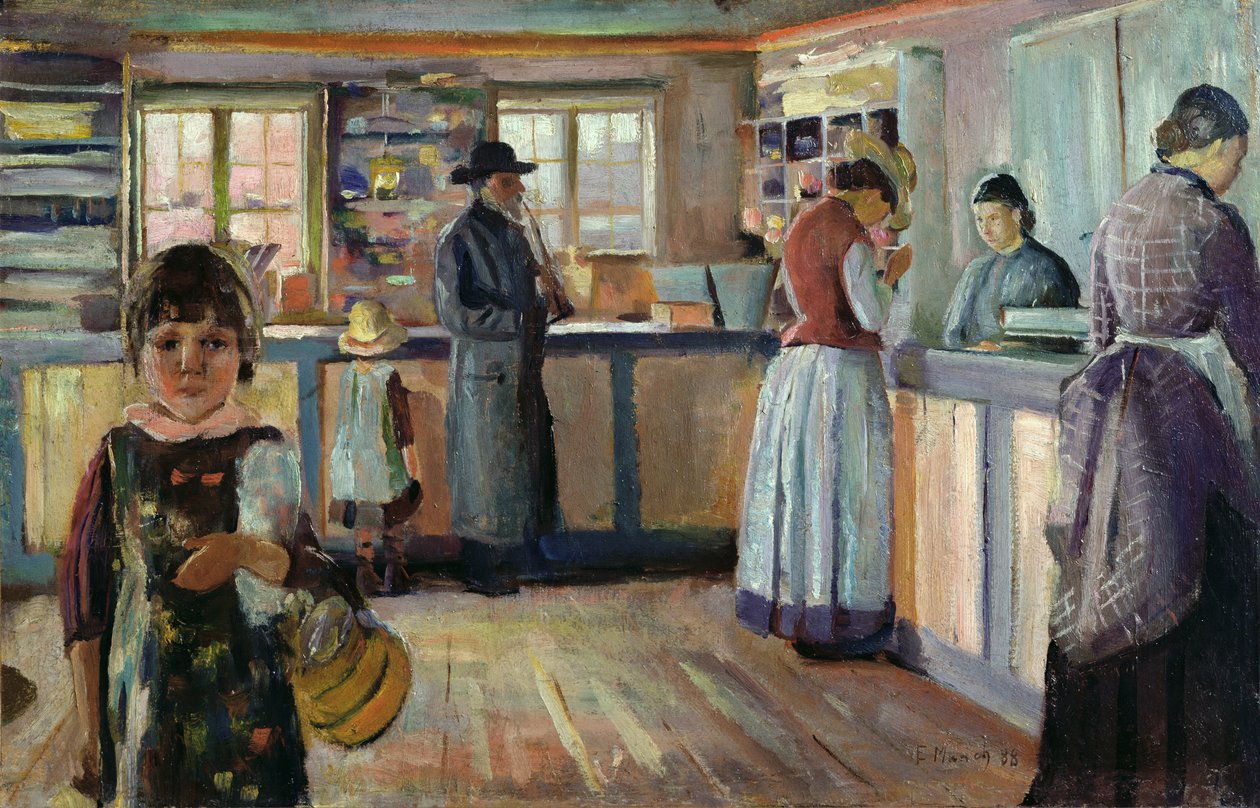 Vrengen Köyü Dükkanı by Edvard Munch