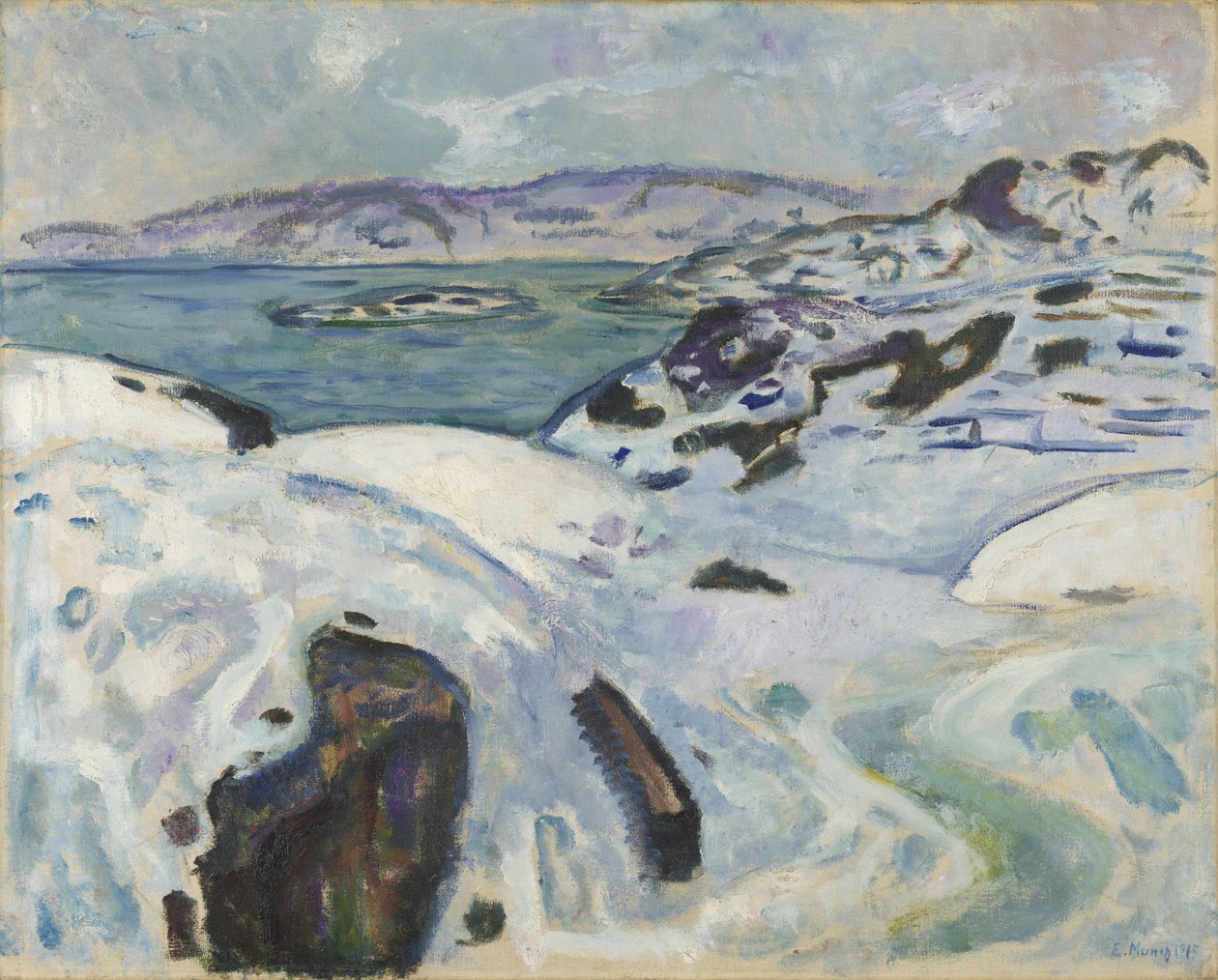 Fiyortta Kış by Edvard Munch