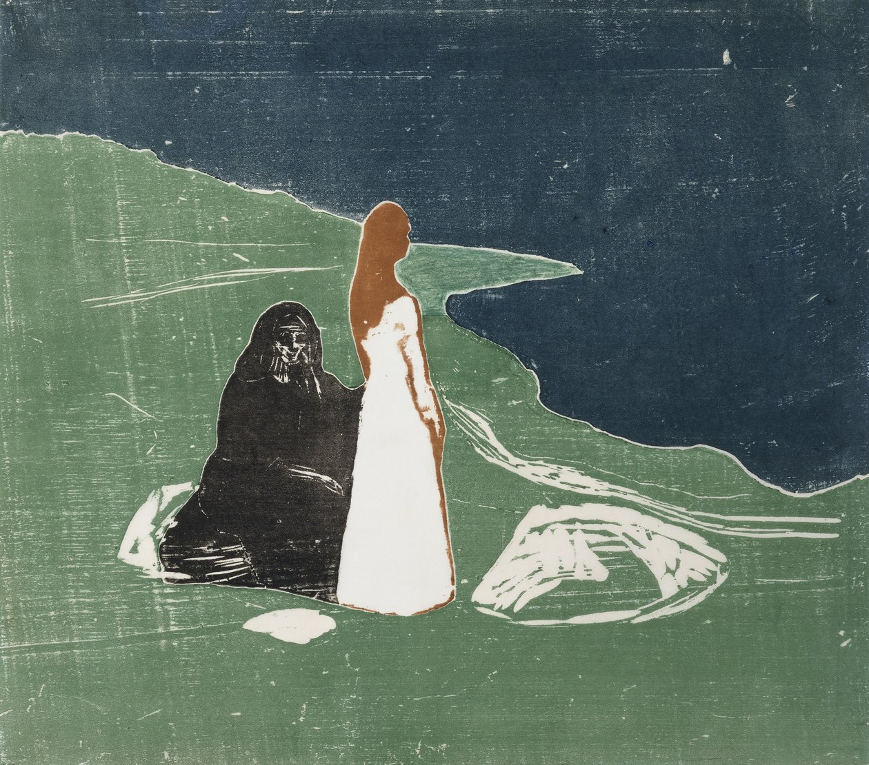 Sahilde Kadınlar; deniz kıyısındaki kadınlar by Edvard Munch
