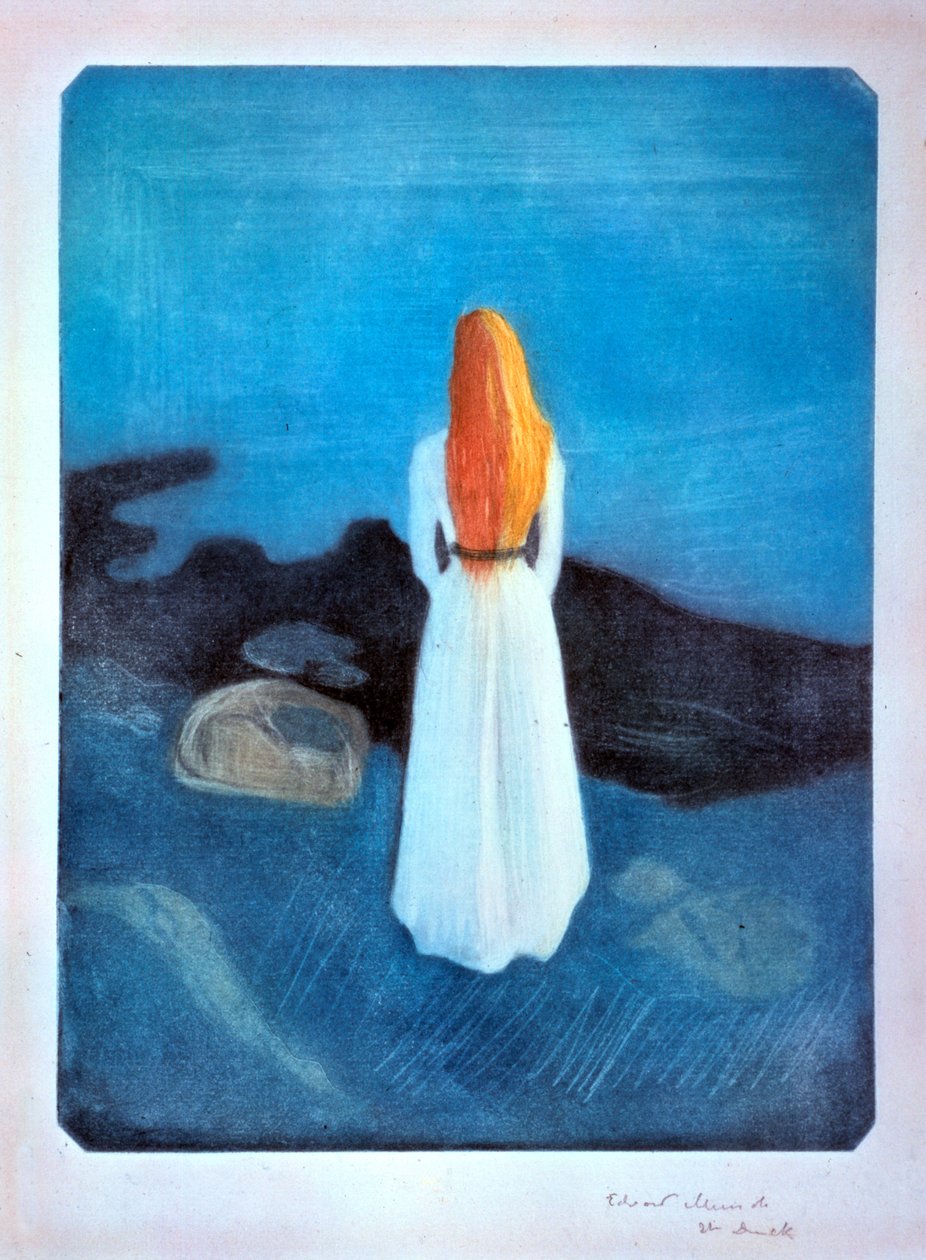 Deniz kıyısındaki genç kadın, 1896 by Edvard Munch