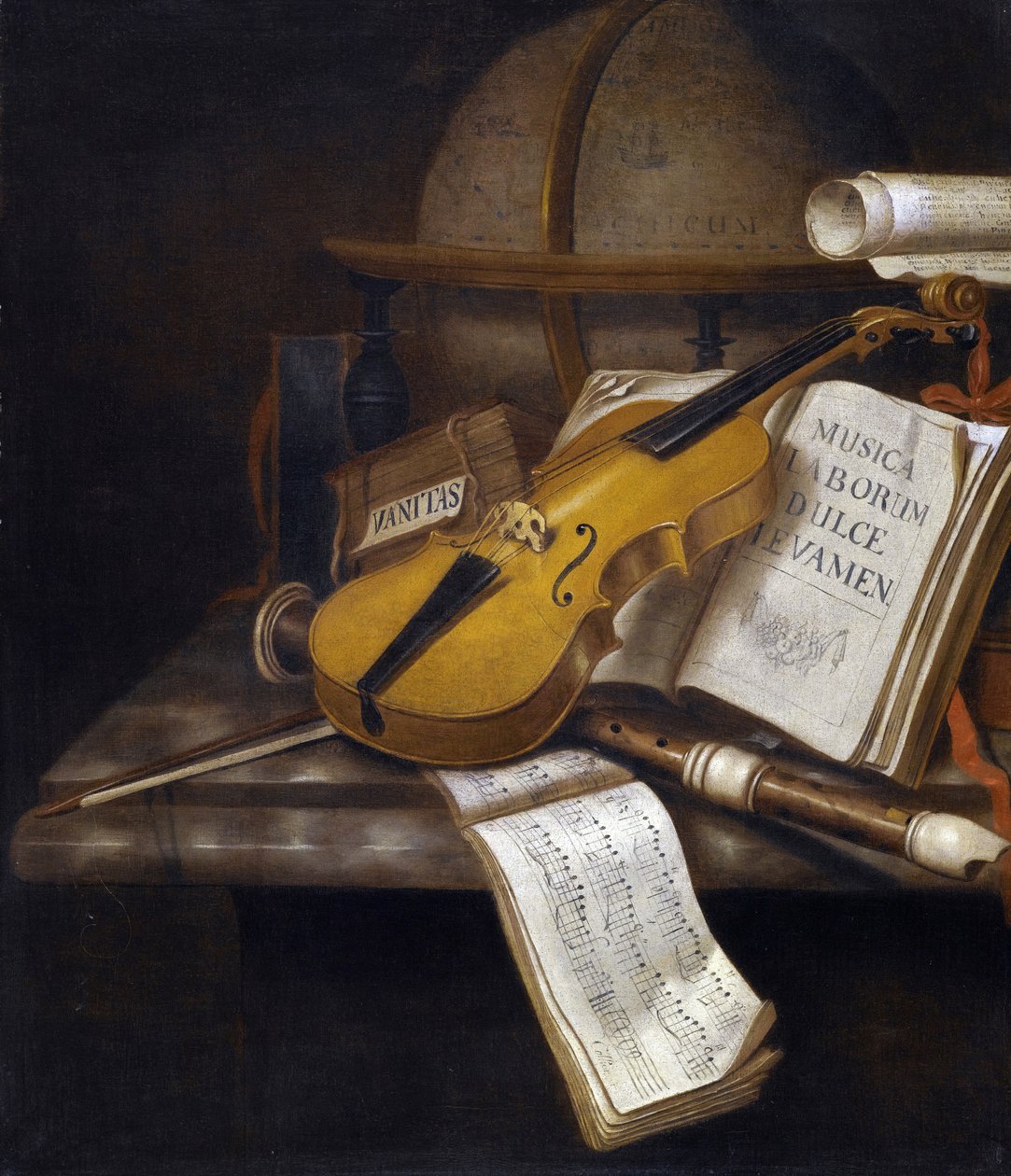 Vanitas Natürmort - Peinture par Edwaert Collier (1642-1708), - Tuval üzerine yağlı boya, 71,6x60,6 - Özel Koleksiyon by Edwaert Colyer or Collier