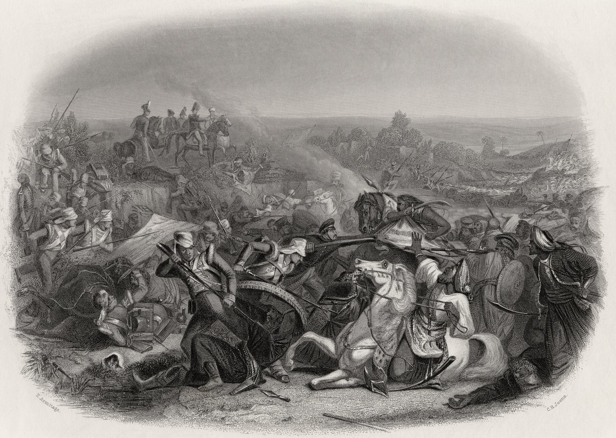 Meeanee Savaşı, 1843, C.H. Jeens (1827-79) by Edward A. Armitage