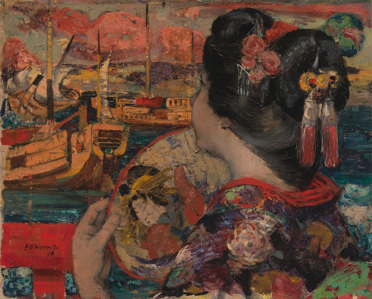 Balkon, Yokohama by Edward Atkinson Hornel
