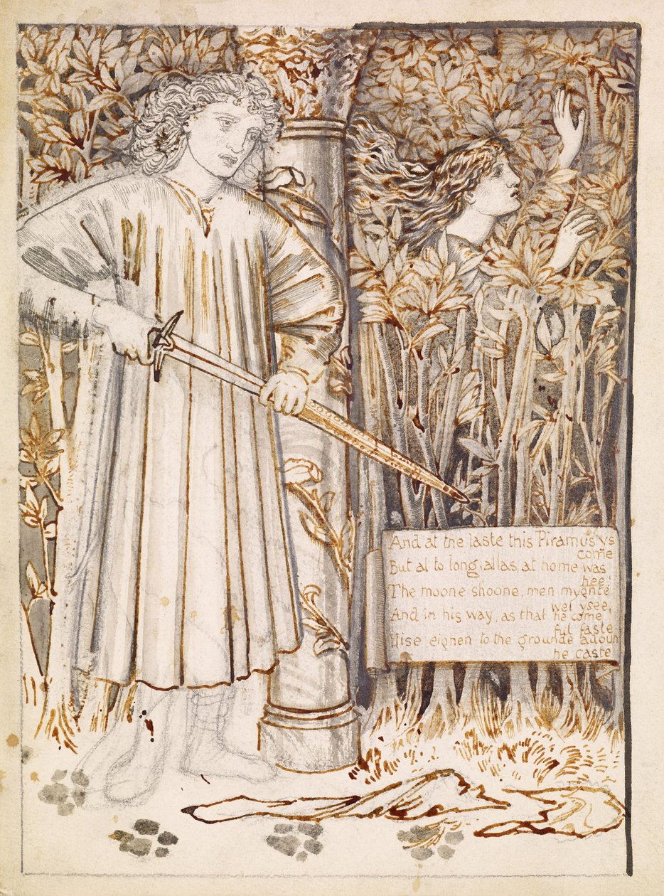 Pyramus ve Thisbe by Edward Burne Jones